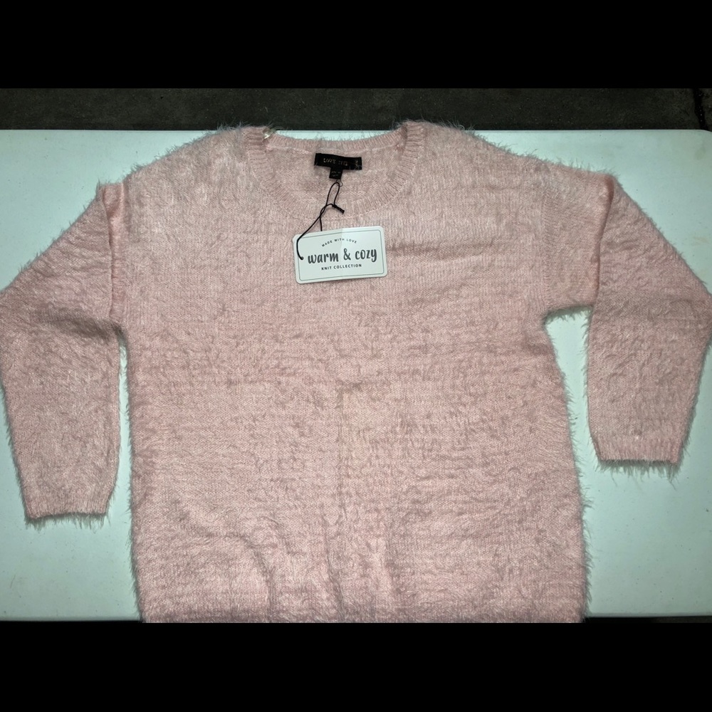Fuzzy crewneck